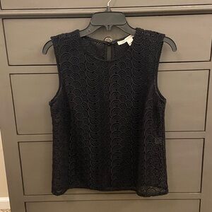 Diane Von Furstenburg see-through sleeveless top